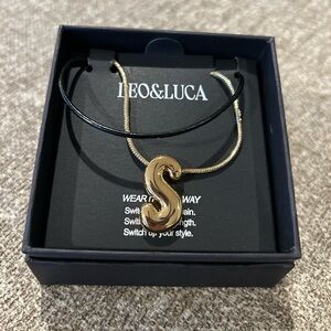 Leo & Luca Balloon Initial “S” Necklace-BRAND NEW, NEVER TAKEN OUT OF THE BOX